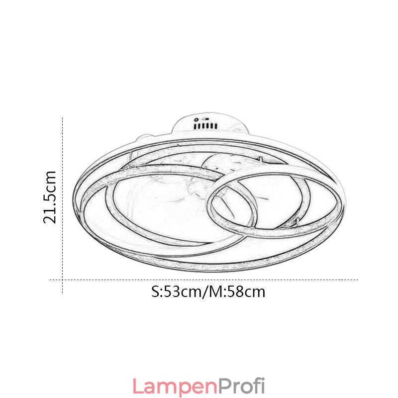 Moderne Deckenleuchten Kreisringe Designer Deckenventilator