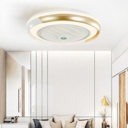 Moderne Deckenventilatorleuchten Runde Deckenleuchte aus Acryl mit Fernbedienung