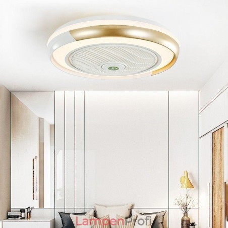 Moderne Deckenventilatorleuchten Runde Deckenleuchte aus Acryl mit Fernbedienung Moderne Deckenventilatorleuchten Runde Deckenleuchte aus Acryl mit Fernbedienung