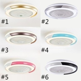 Moderne Deckenventilatorleuchten Runde Deckenleuchte aus Acryl mit Fernbedienung