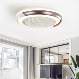 Moderne Deckenventilatorleuchten Runde Deckenleuchte aus Acryl mit Fernbedienung