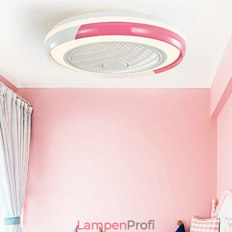 Moderne Deckenventilatorleuchten Runde Deckenleuchte aus Acryl mit Fernbedienung