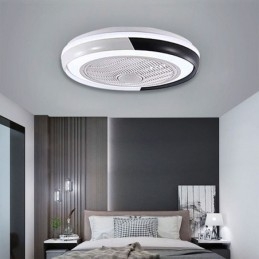 Moderne Deckenventilatorleuchten Runde Deckenleuchte aus Acryl mit Fernbedienung