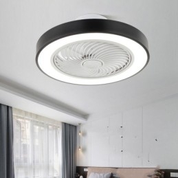 Moderne Deckenventilatorleuchten mit Fernbedienung, runde Deckenleuchte aus Acryl