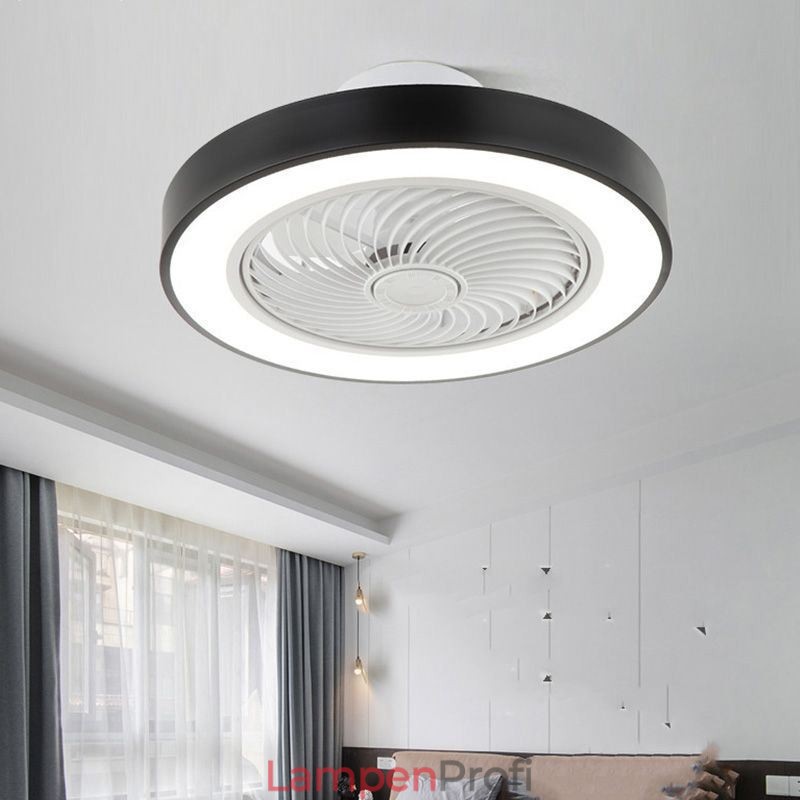 Moderne Deckenventilatorleuchten mit Fernbedienung, runde Deckenleuchte aus Acryl