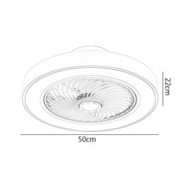 Moderne Deckenventilatorleuchten mit Fernbedienung, runde Deckenleuchte aus Acryl