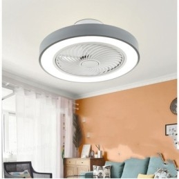 Moderne Deckenventilatorleuchten mit Fernbedienung, runde Deckenleuchte aus Acryl