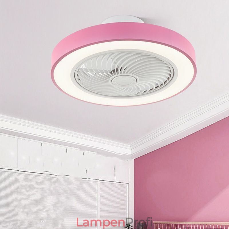 Moderne Deckenventilatorleuchten mit Fernbedienung, runde Deckenleuchte aus Acryl