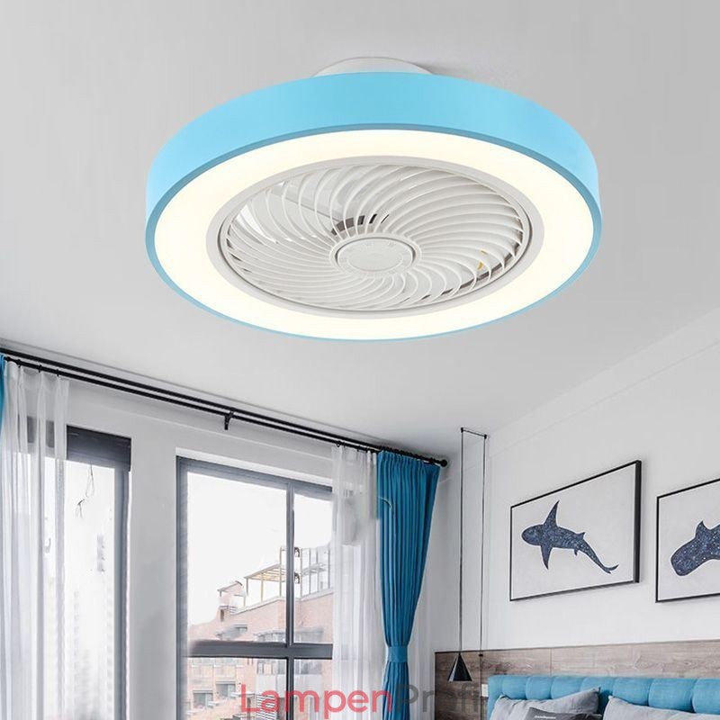 Moderne Deckenventilatorleuchten mit Fernbedienung, runde Deckenleuchte aus Acryl
