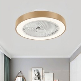 Moderne Deckenventilatorleuchten mit Fernbedienung, runde Deckenleuchte aus Acryl