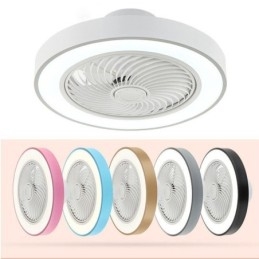 Moderne Deckenventilatorleuchten mit Fernbedienung, runde Deckenleuchte aus Acryl