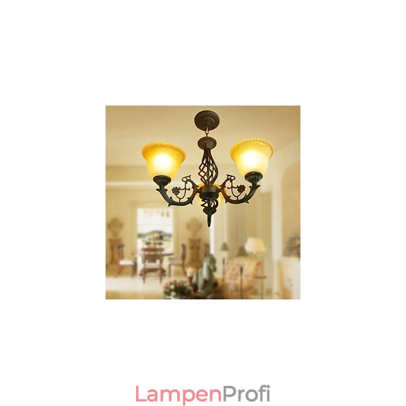 Vintage Kronleuchter aus Schmiedeeisen