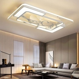 Moderne rechteckige Deckenventilatorleuchten