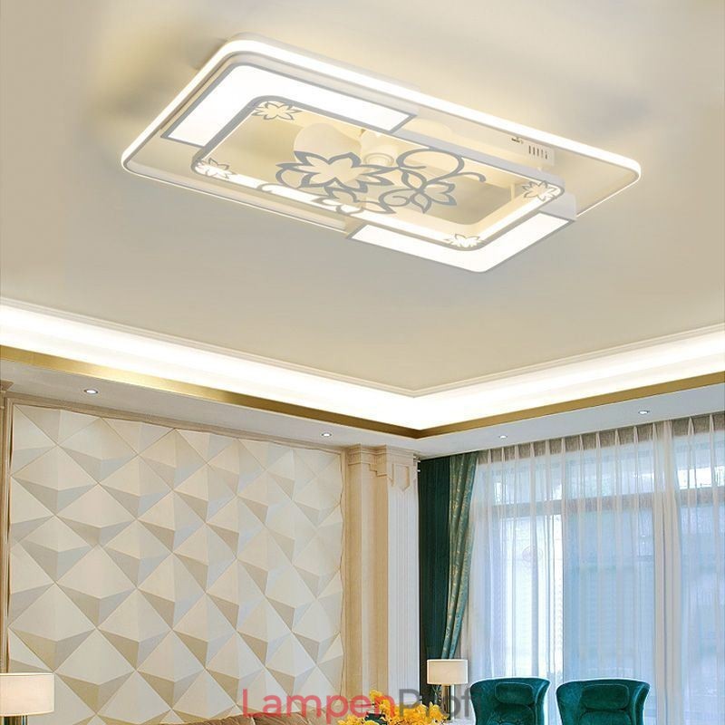Moderne rechteckige Deckenventilatorleuchten
