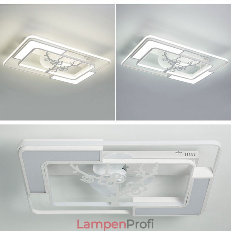 Moderne rechteckige Deckenventilatorleuchten