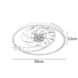 Mond Deckenventilator Licht Kreativität Deckenlampe
