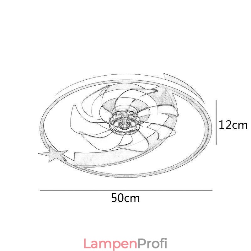 Mond Deckenventilator Licht Kreativität Deckenlampe