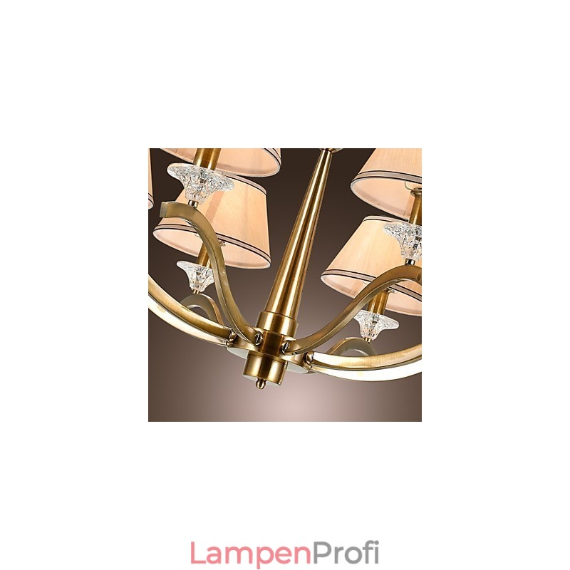 Moderner zeitgenössischer traditioneller klassischer rustikaler Lodge-Vintage-Landhaus-Insel-Kronleuchter aus Messingmetall