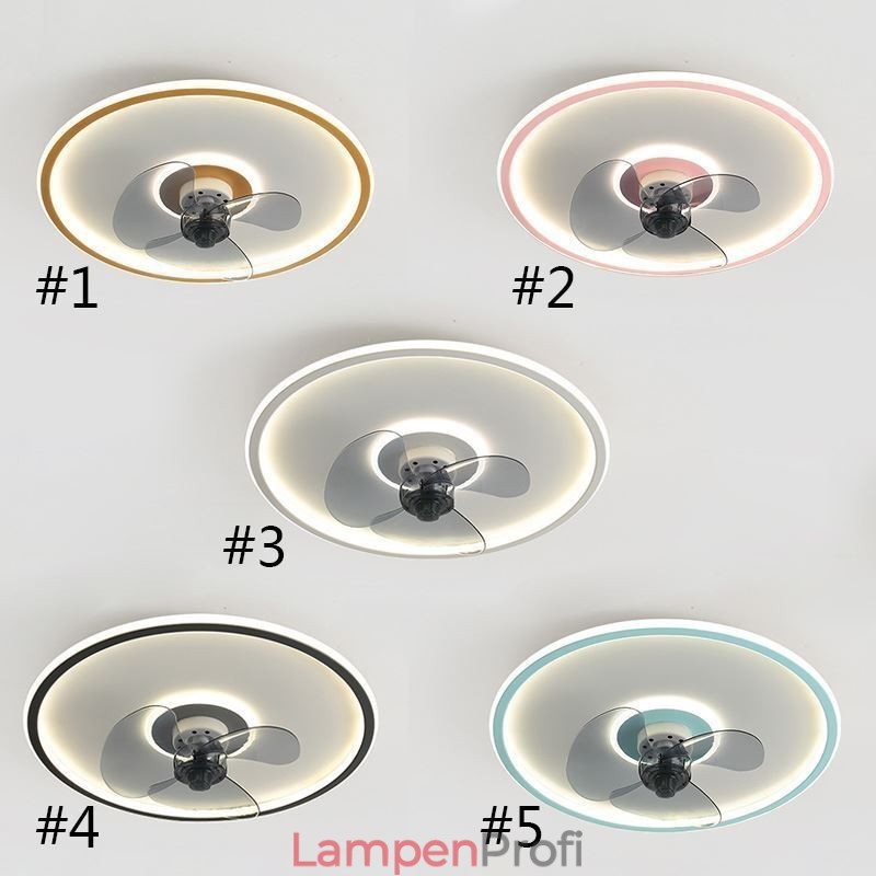 Macaron Deckenventilator Licht Fernbedienung Dekor Ventilateur
