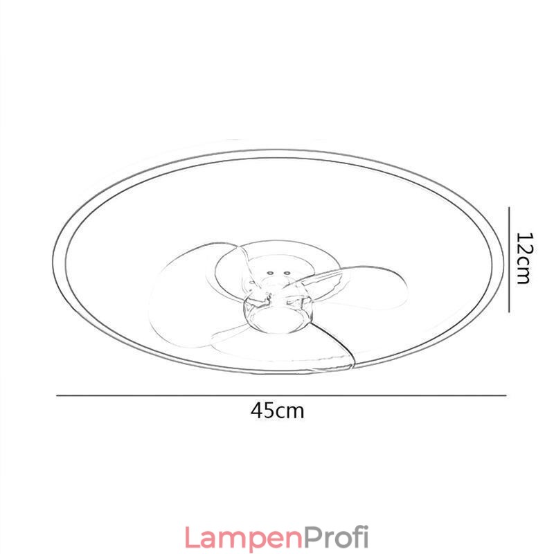 Macaron Deckenventilator Licht Fernbedienung Dekor Ventilateur