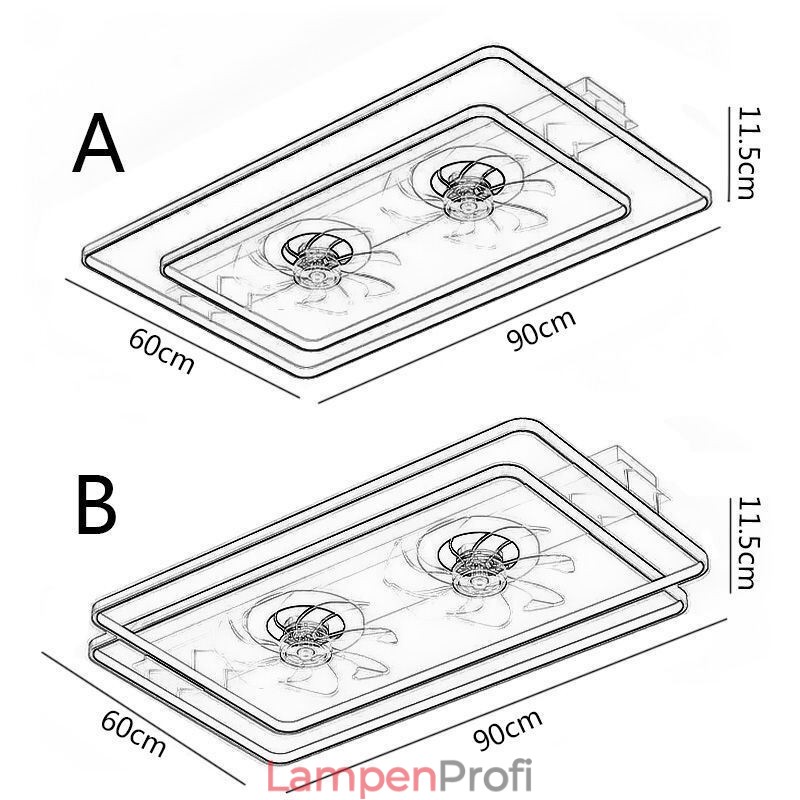 Moderner Deckenventilator mit Beleuchtung und Fernbedienung