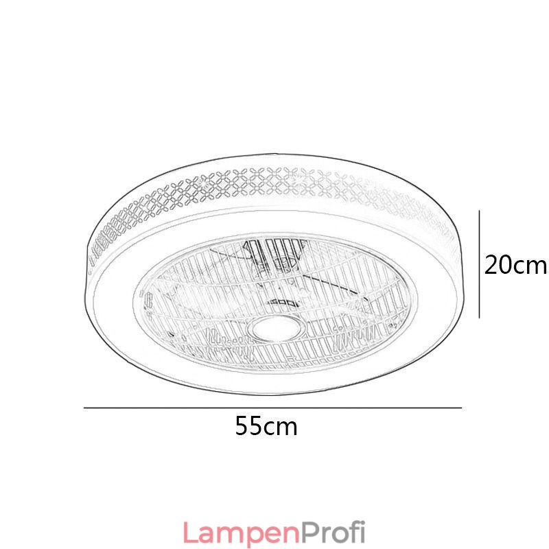 Ultradünnes Deckenventilatorlicht Unsichtbarer Deckenventilator mit Licht