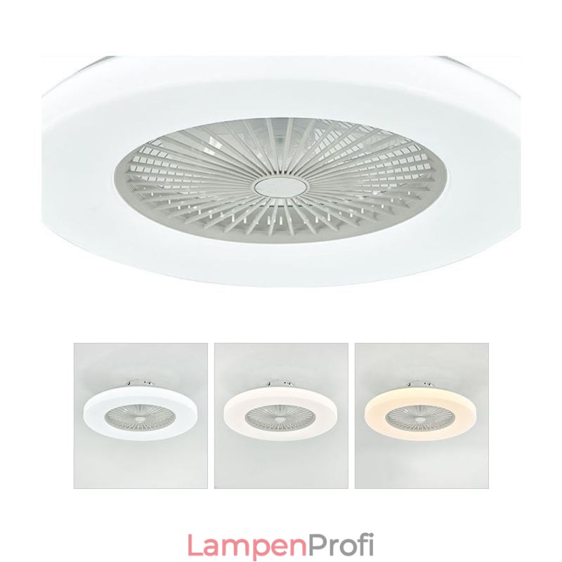 Ventilator Deckenleuchte Trichromatisches Dimmen 3 Geschwindigkeitsstufen Fernbedienung