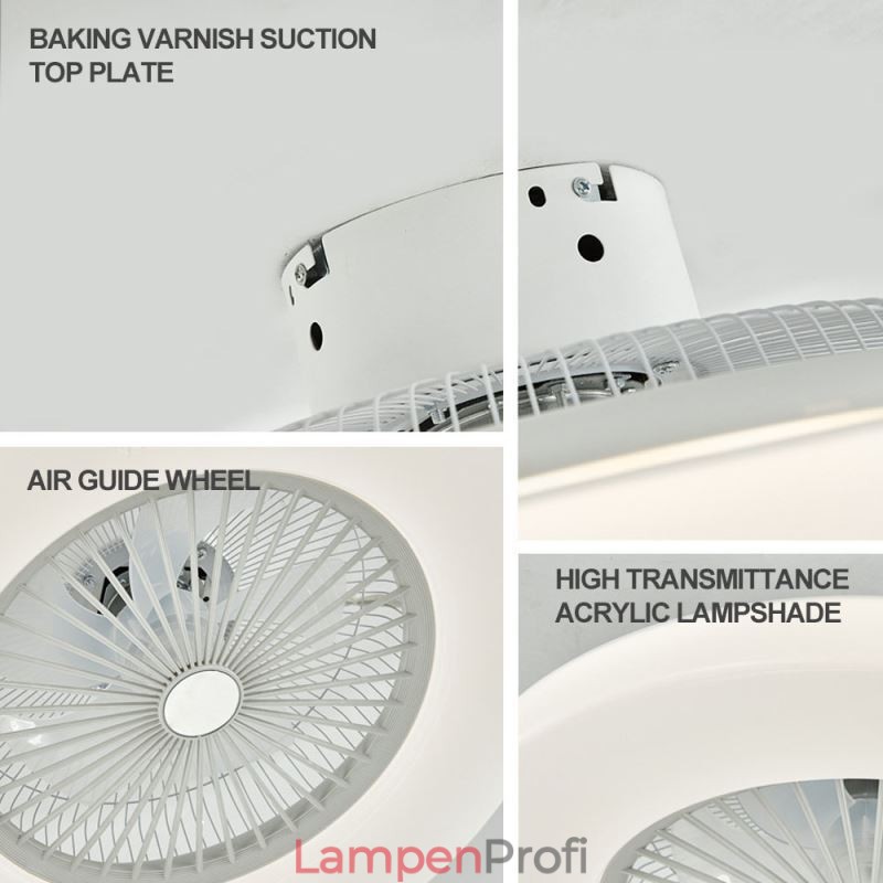 Deckenventilator, dreifarbig, Dimmfunktion mit Fernbedienung, 3 Geschwindigkeiten