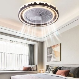 Runder Deckenventilator mit 3 Geschwindigkeiten und Fernbedienung