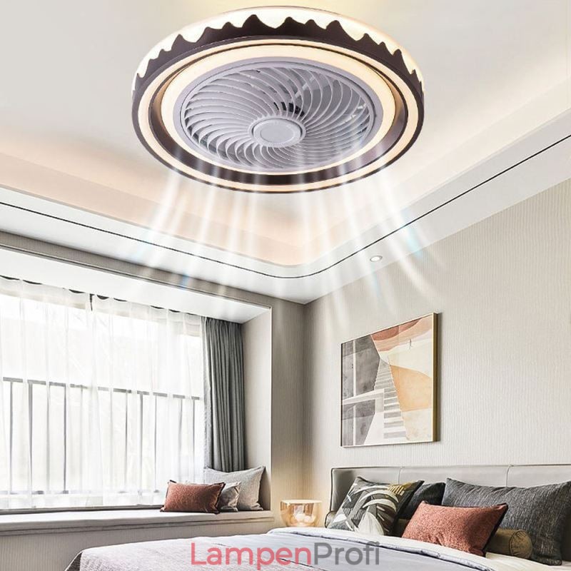 Runder Deckenventilator mit 3 Geschwindigkeiten und Fernbedienung