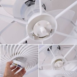 Runder Deckenventilator mit 3 Geschwindigkeiten und Fernbedienung