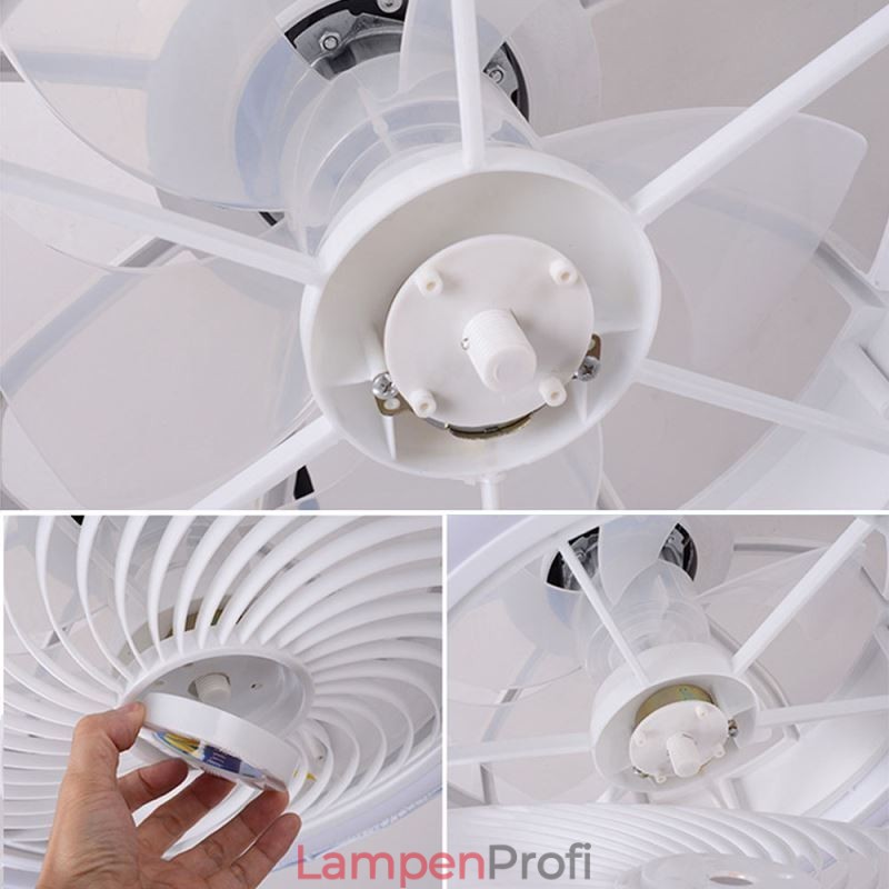 Runder Deckenventilator mit 3 Geschwindigkeiten und Fernbedienung