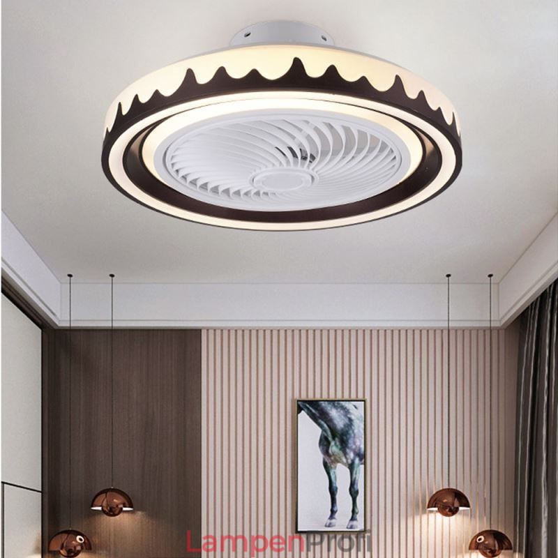 Runder Deckenventilator mit 3 Geschwindigkeiten und Fernbedienung