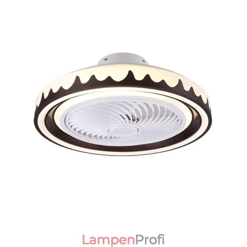 Runder Deckenventilator mit 3 Geschwindigkeiten und Fernbedienung