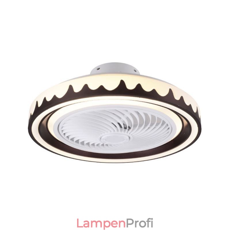 Runder Deckenventilator mit 3 Geschwindigkeiten und Fernbedienung