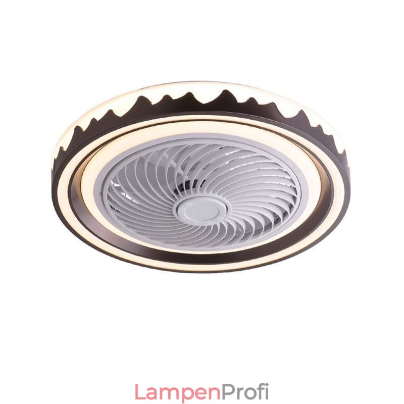 Runder Deckenventilator mit 3 Geschwindigkeiten und Fernbedienung