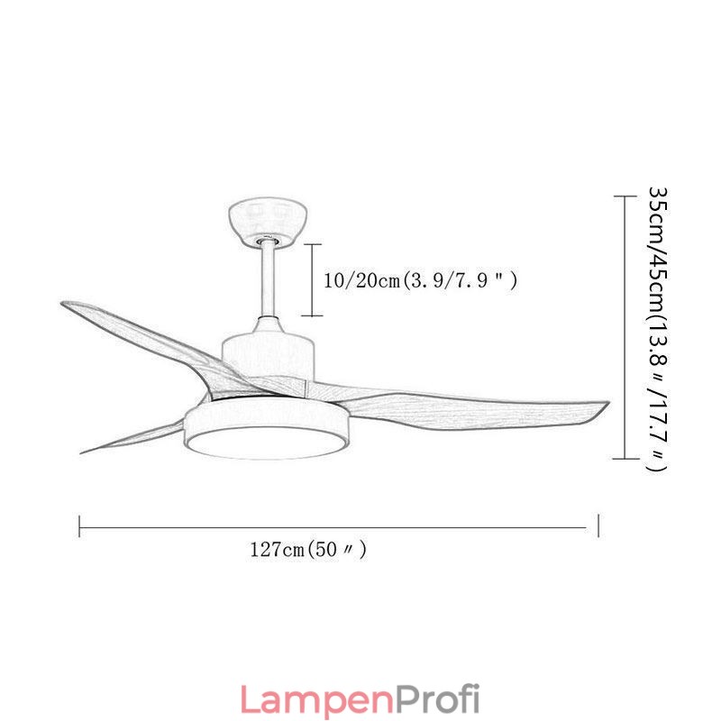 Deckenventilator mit Fernbedienung 3 Flügel