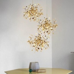 Pailletten Kronleuchter Edelstahl Anhänger Beleuchtung Esszimmer