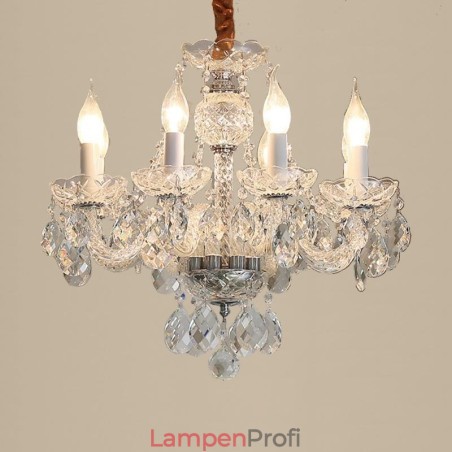 Europäischer Kronleuchter aus klarem Kristallglas, Lichtkörper mit 8 Lichtern Europäischer Kronleuchter aus klarem Kristallglas, Lichtkörper mit 8 Lichtern