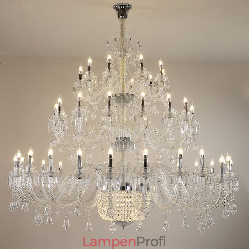 Europäische Kristall-Kronleuchter Dekoration Deckenleuchte mit 50 Lichtern