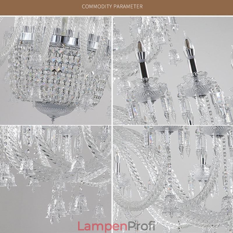 Europäische Kristall-Kronleuchter Dekoration Deckenleuchte mit 50 Lichtern