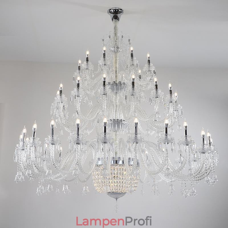 Europäische Kristall-Kronleuchter Dekoration Deckenleuchte mit 50 Lichtern