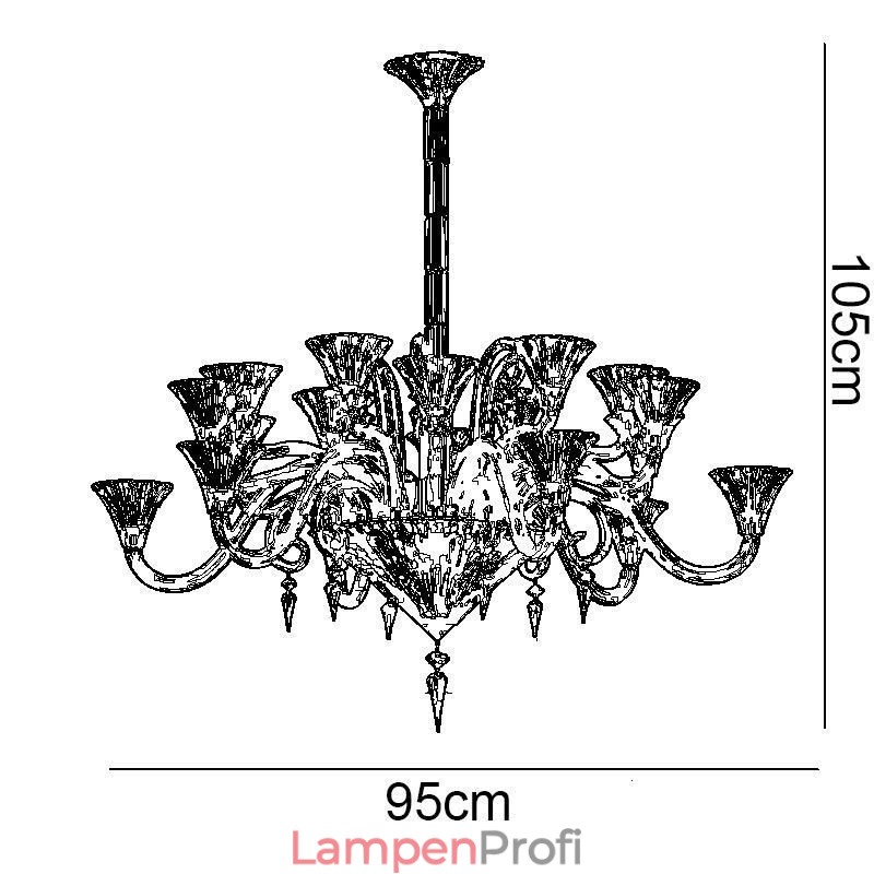 Europäische Kristall Kronleuchter Dekoration Deckenleuchte mit 12 Lichter