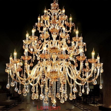 Europäischer Kristall-Kronleuchter, Luxus-Deckenleuchte mit 30 Lichtern Europäischer Kristall-Kronleuchter, Luxus-Deckenleuchte mit 30 Lichtern