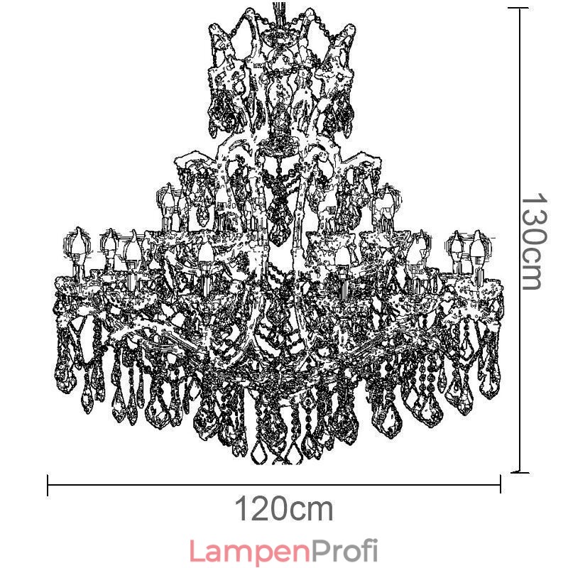 Europäische Kristall Kronleuchter Dekoration Deckenleuchte mit 24 Lichter