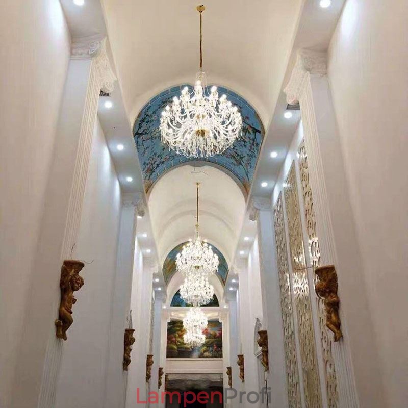 Europäischer Kristall-Kronleuchter mit 32 Lichtern Luxus-Dekoration Deckenleuchte