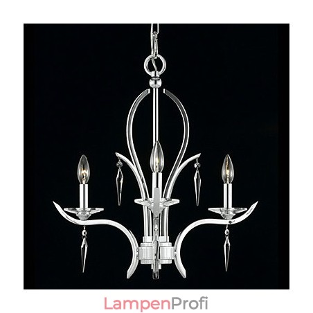 Eleganter Kristall-Kronleuchter mit 3 Lichtern in Kerzenform Eleganter Kristall-Kronleuchter mit 3 Lichtern in Kerzenform