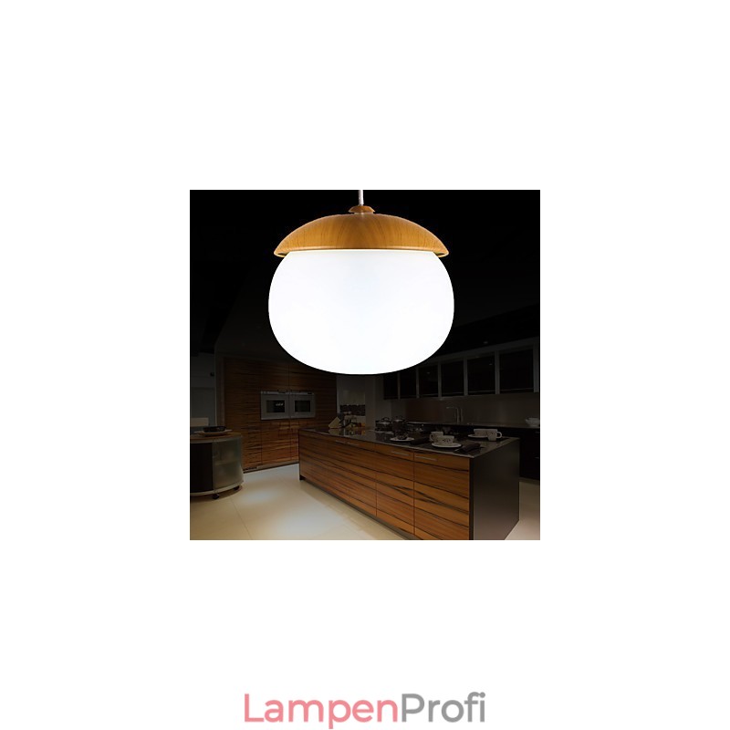 Moderner zeitgenössischer Kronleuchter im Mini-Stil aus Holz und Bambus