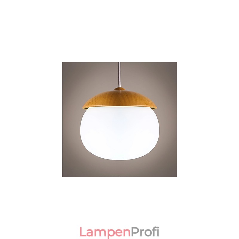 Moderner zeitgenössischer Kronleuchter im Mini-Stil aus Holz und Bambus