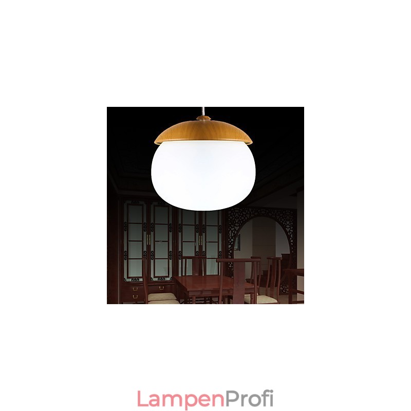 Moderner zeitgenössischer Kronleuchter im Mini-Stil aus Holz und Bambus